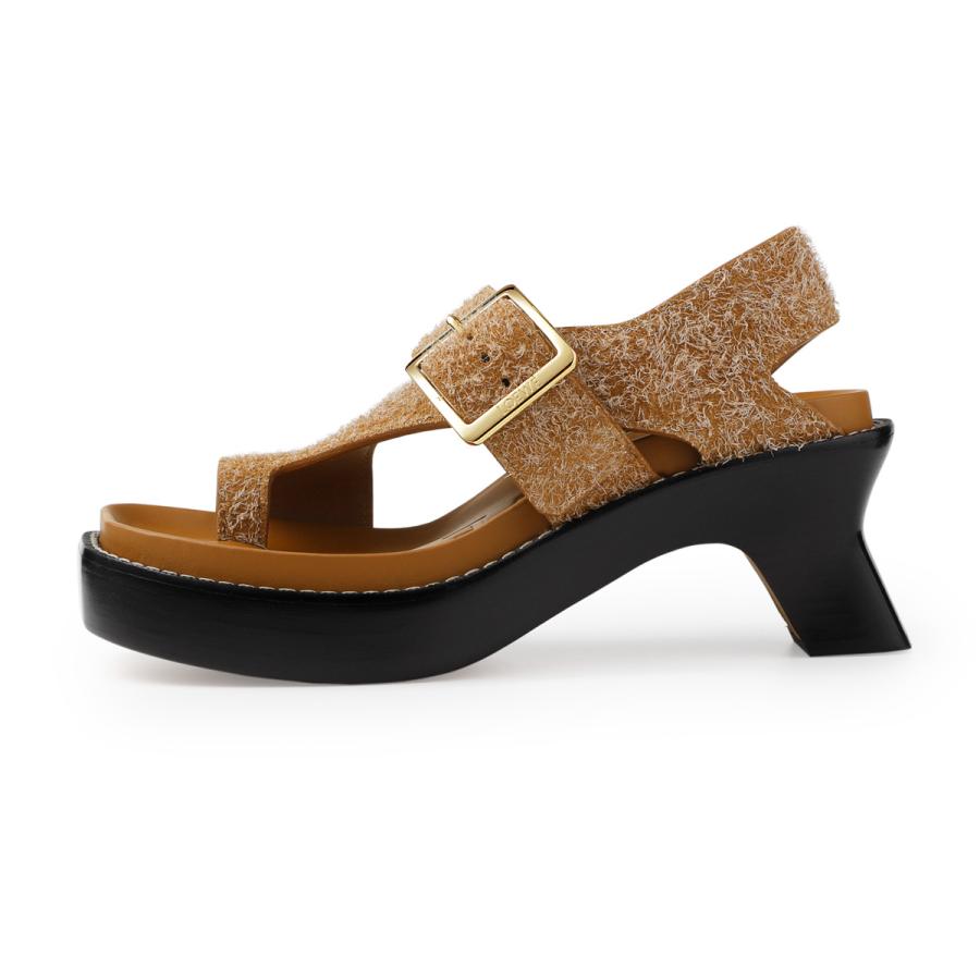 LOEWE（ロエベ） サンダル LOEWE EASE HEEL SANDAL 90 ブラウン