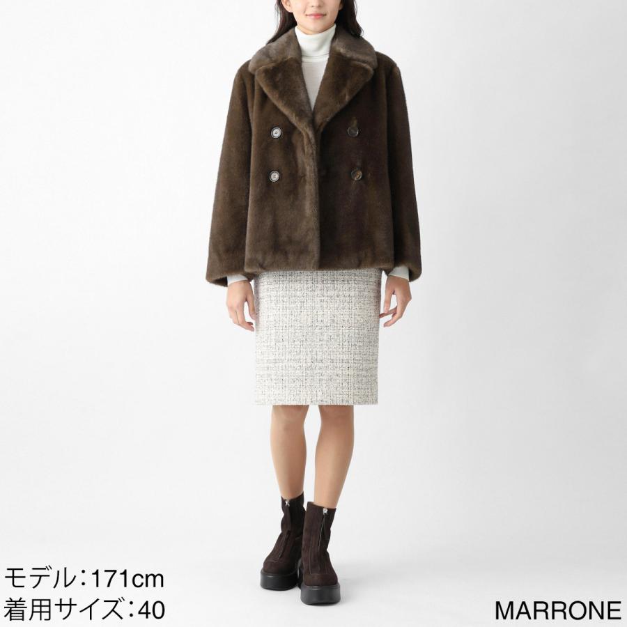 エスマックスマーラ S Max Mara ウールコート LAURA ファーコート