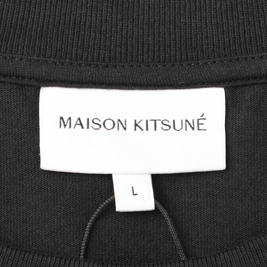 メゾンキツネ MAISON KITSUNE クルーネック 長袖Tシャツ PRIZES COMFORT LONG SLEEVE TEE-SHIRT ブラック メンズ lm00120kj0118-p199-black｜mb-y｜08