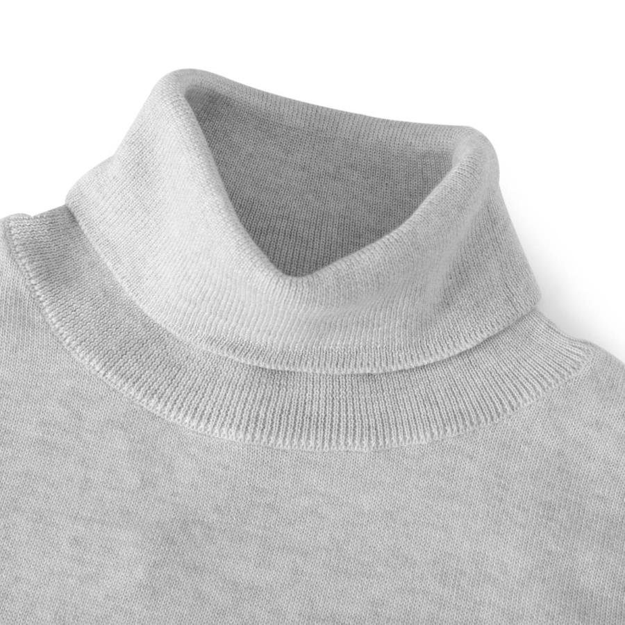 【MAISON KITSUNE】ライトグレー タートルネック MAISON KITSUNE メゾンキツネ タートルネック ニット FOX HEAD