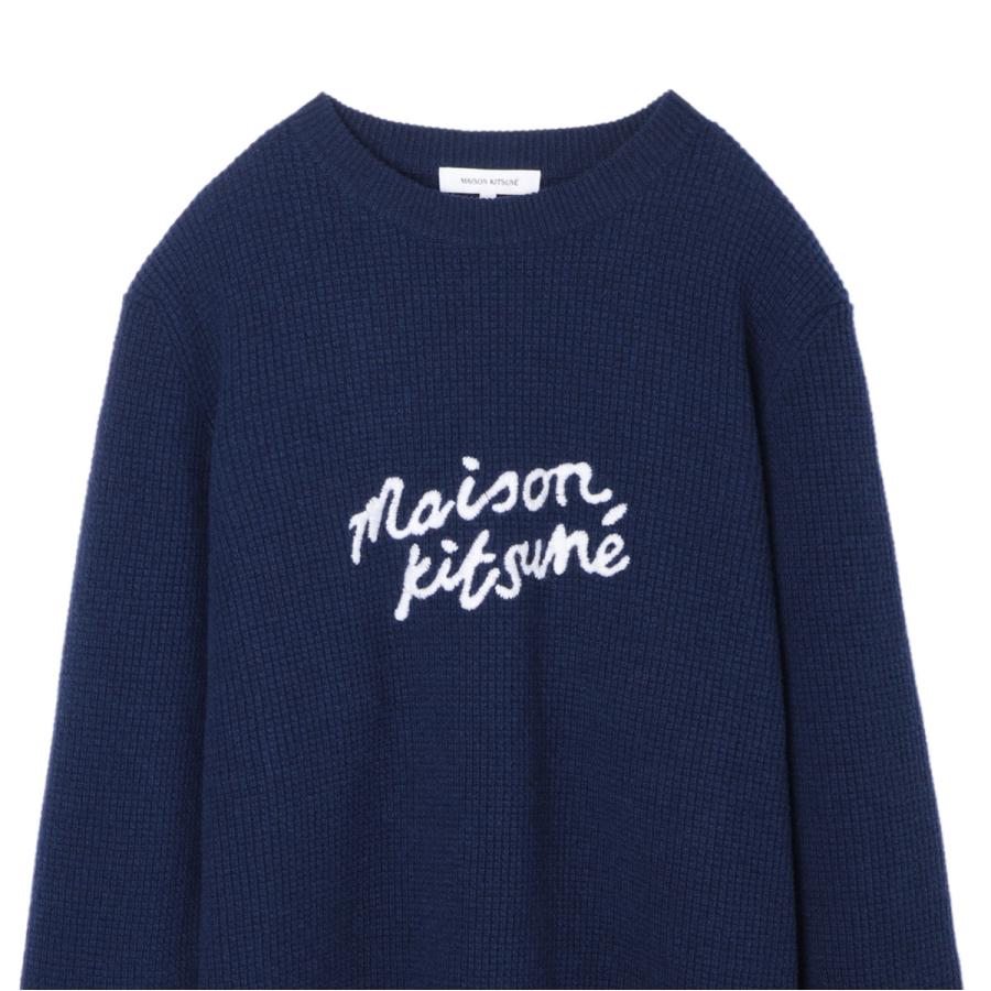 MAISON KITSUNE（メゾン キツネ） クルーネックニット ブルー メンズ