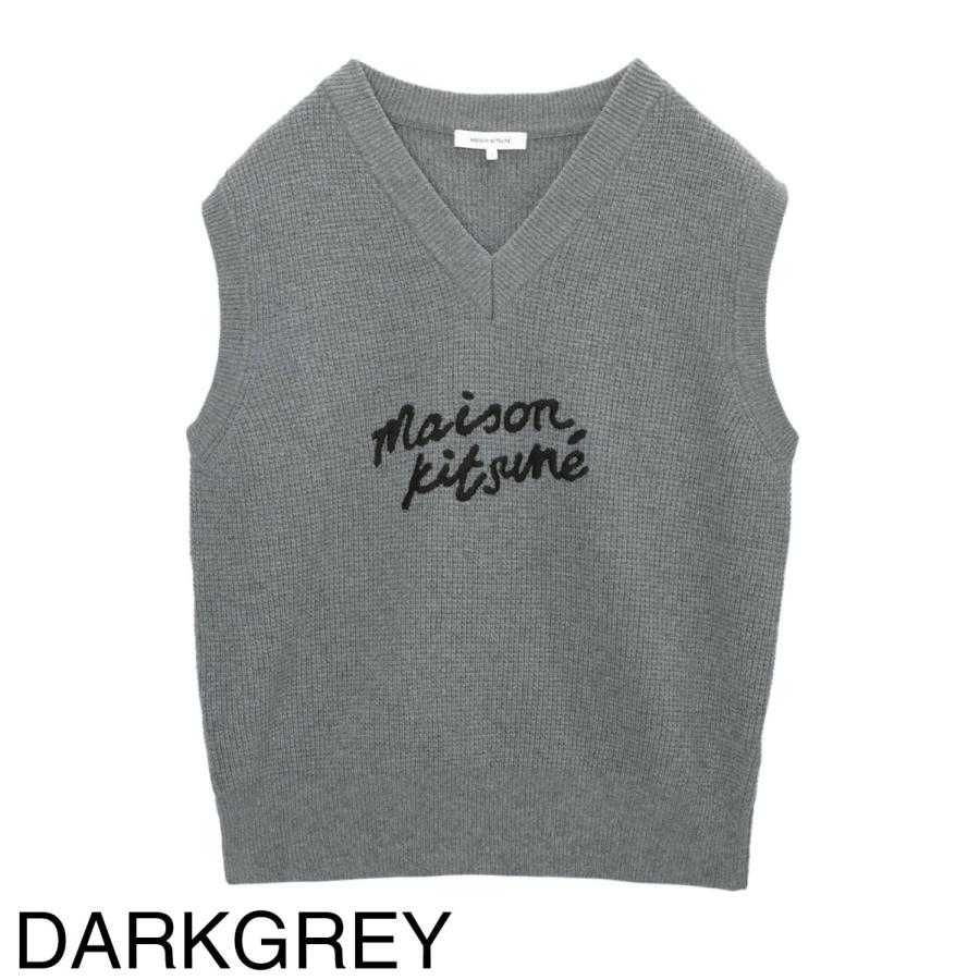 MAISON KITSUNE メゾンキツネ ニットベスト HANDWRITING MAISON KITSUNE メゾンキツネ ニットベスト HANDWRITING