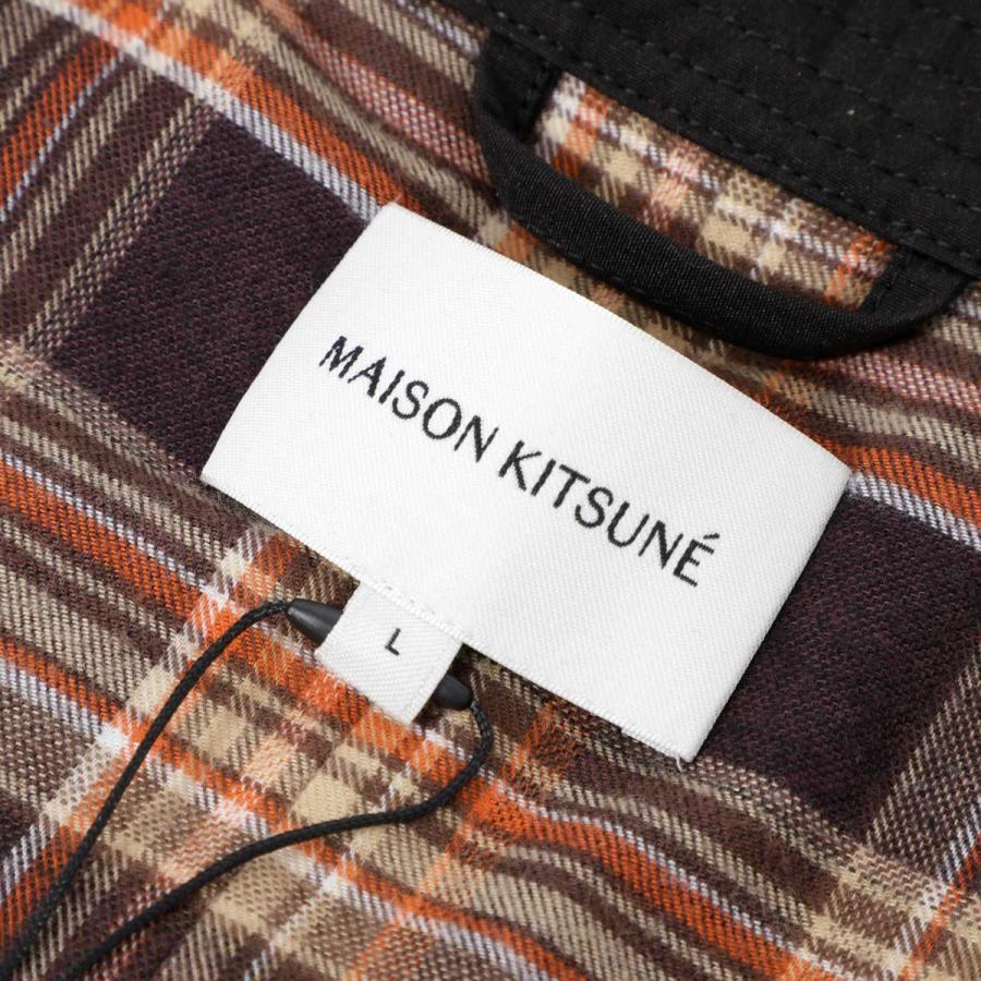 選べるサイズ展開！ メゾンキツネ MAISON KITSUNE ブルゾン HARRINGTON JACKET IN TECHNICAL COTTON GABARDINE W ブラック メンズ lm02103wq0062-p199-black