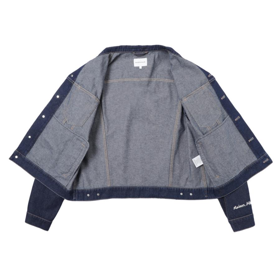 メゾンキツネ MAISON KITSUNE デニムジャケット TRUCKER DENIM JACKET ブルー メンズ lm02104ww0081｜mb-y｜13