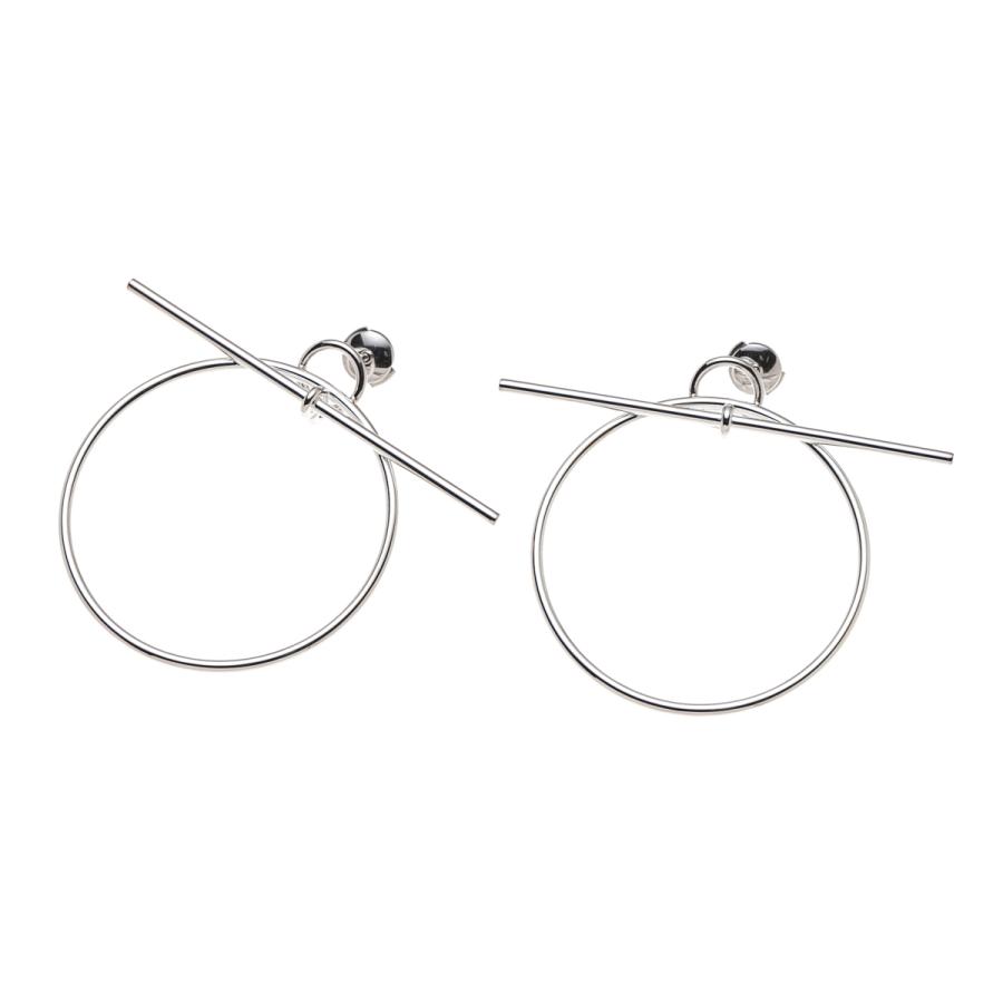 エルメス HERMES ピアス LOOP MM シルバー レディース loop-mm-earring-silverの画像