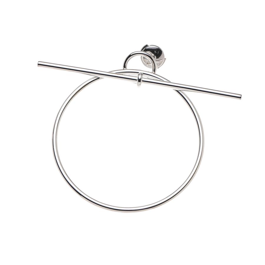 エルメス HERMES ピアス LOOP MM シルバー レディース loop-mm-earring-silverの画像
