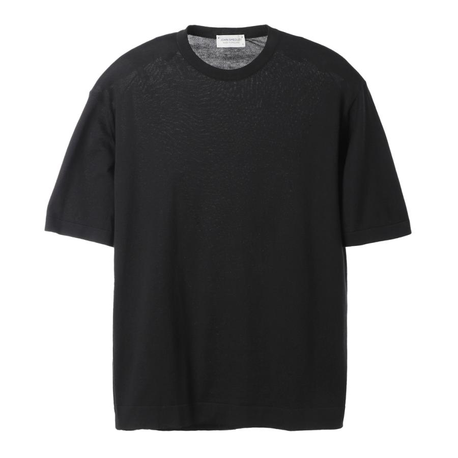 ジョンスメドレー JOHN SMEDLEY クルーネック 半袖ニット LORCA シーアイランドコットン 30ゲージ STANDARD FIT メンズ lorca-black｜mb-y｜05