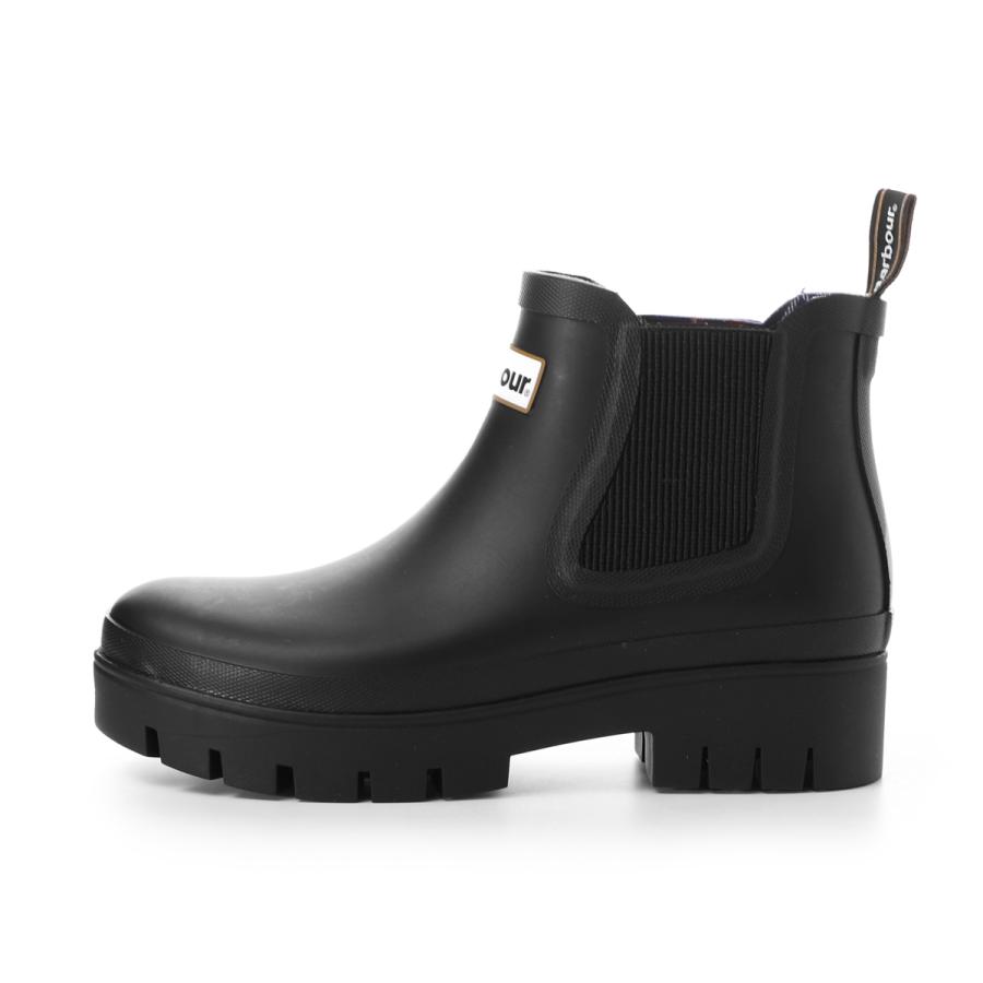 バブアー Barbour レインブーツ BARBOUR HALTON CHELSEA WELLY ブラック レディース lrf0100bk11-blackの画像