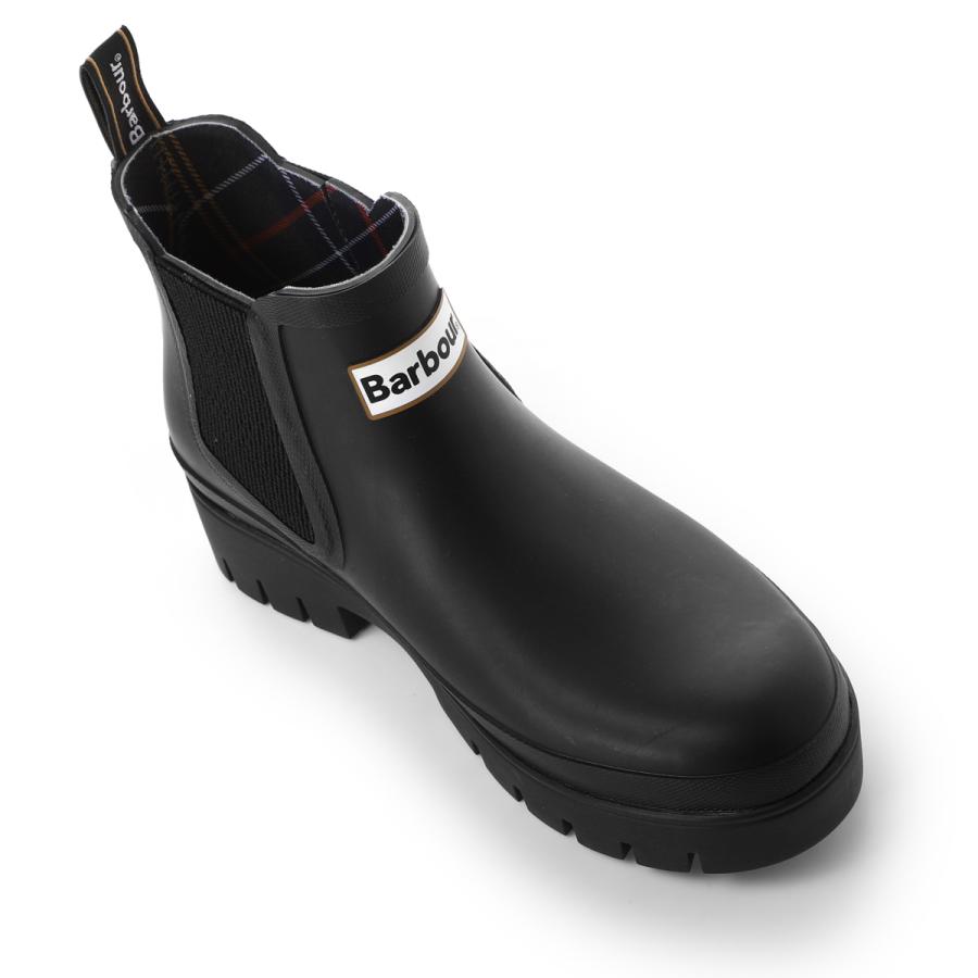 バブアー Barbour レインブーツ BARBOUR HALTON CHELSEA WELLY ブラック レディース lrf0100bk11-blackの画像
