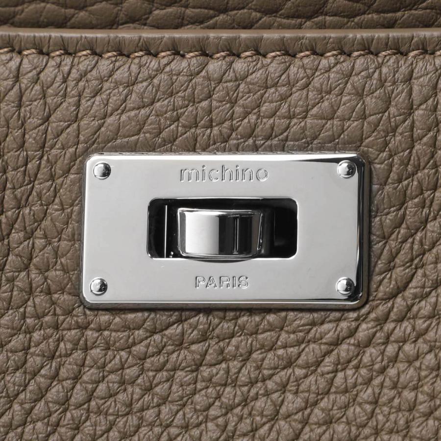 【美品】  Michino Paris / ミチノ パリ | LUTECE PM ルテス レザー 2way ショルダーバッグ | ブラック | レディース ミチノ パリ michino PARIS ハンドバッグ 2WAY LUTECE PM ルテス