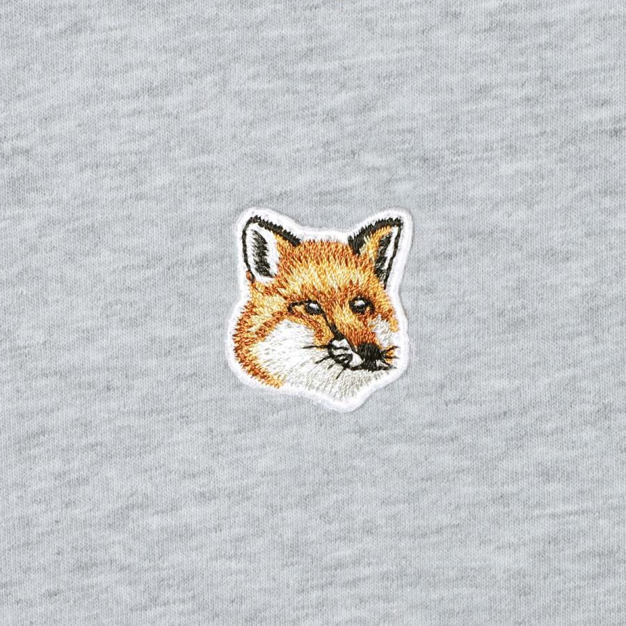 メゾンキツネ MAISON KITSUNE クルーネックTシャツ FOX HEAD PATCH REGULAR TEE SHIRT レディース lw00105kj0008-h120-lightgreymelange｜mb-y｜07