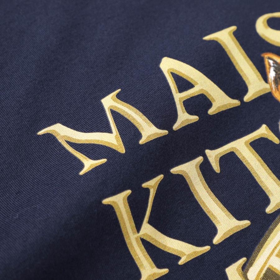 メゾンキツネ MAISON KITSUNE クルーネックTシャツ FOX CHAMPION REGULAR TEE-SHIRT レディース lw00113kj0008-p480-navy｜mb-y｜08