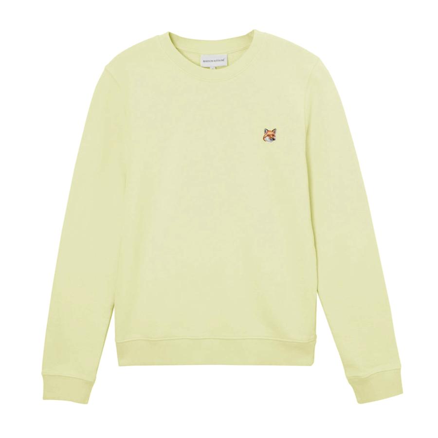 メゾンキツネ スウェット FOX HEAD PATCH REGULAR SWEATSHIRT イエロー