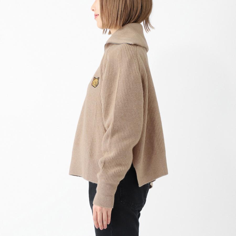 MAISON KITSUNE メゾンキツネ ハーフジップニット BOLD FOX HEAD MAISON KITSUNE メゾンキツネ ハーフジップニット BOLD FOX HEAD