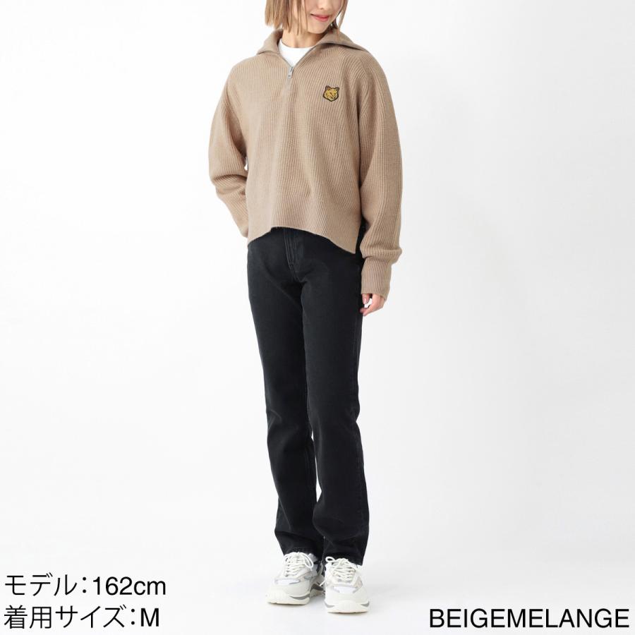 MAISON KITSUNE メゾンキツネ ハーフジップニット BOLD FOX HEAD MAISON KITSUNE メゾンキツネ ハーフジップニット BOLD FOX HEAD