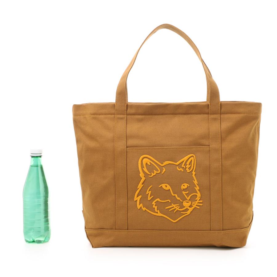 メゾンキツネ MAISON KITSUNE トートバッグ BOLD FOX HEAD CLASSIC TOTE BAG ブラウン メンズ レディース lw05104ww0083-p236-goldenbrown｜mb-y｜03