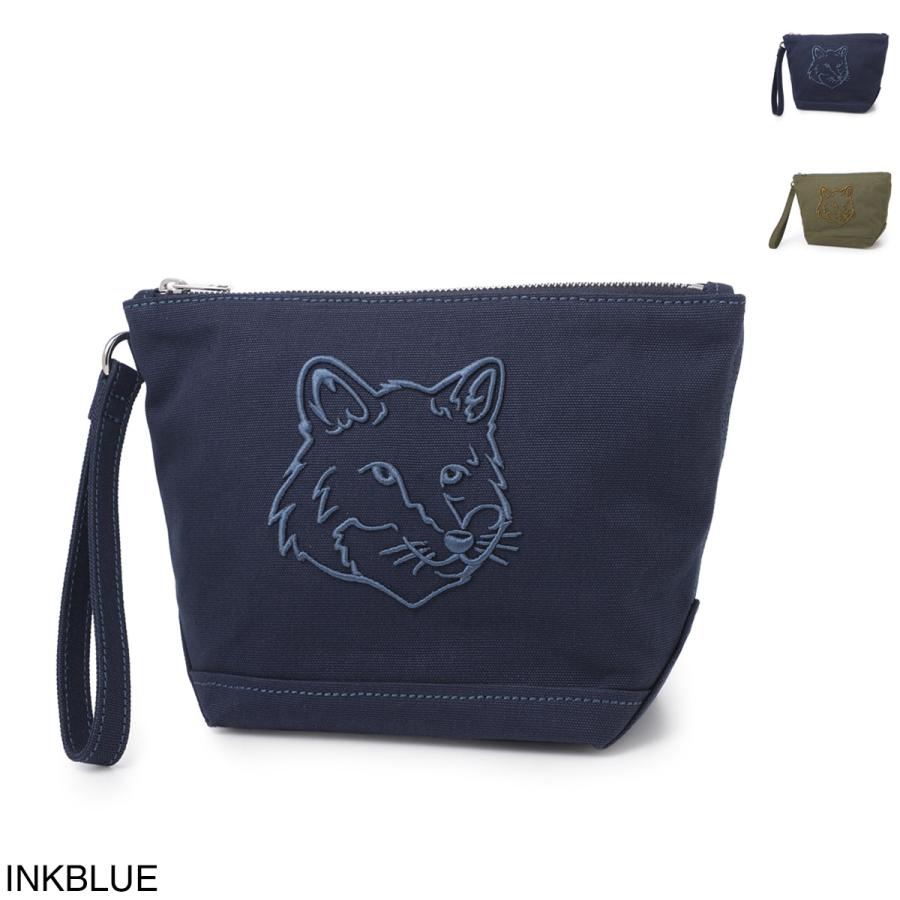 MAISON KITSUNE メゾンキツネ ポーチ FOX HEAD ZIPPED POUCH