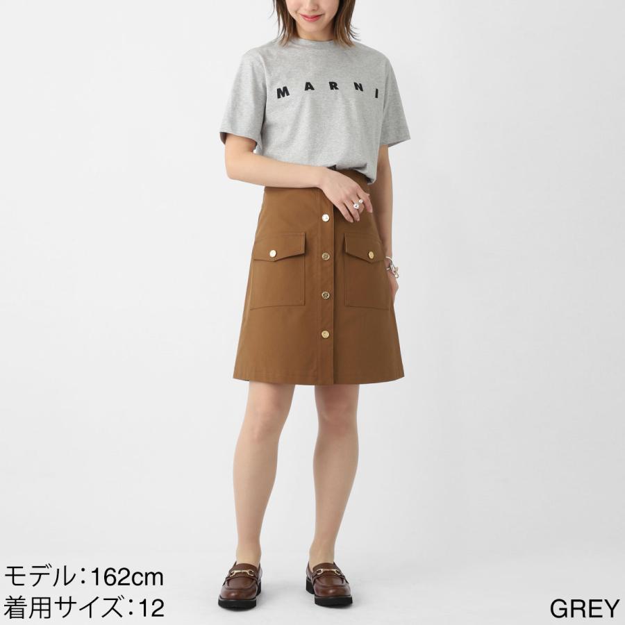 マルニ MARNI クルーネックTシャツ ロゴプリント Ｔシャツ KIDS キッズ ガールズ レディース m002mv-m00rf-0m100『ネコポス対応(1点まで)』の画像