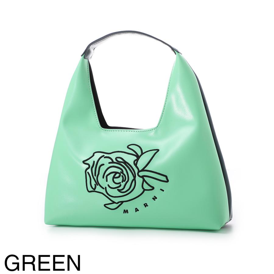 マルニ MARNI ハンドバッグ ダイヤモンドバッグ エコレザー フローラル ロゴ刺繍 KIDS キッズ ガールズ レディース m01837-m00tk-0m900の画像