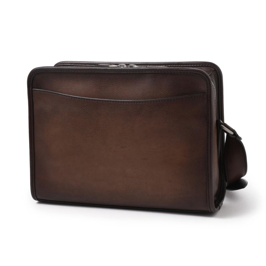 berluti(ベルルッティ) ショルダーバッグ美品  ジュルナリエ M244512 ダークブラウン カリグラフィ スクリットレザー BERLUTI - berluti(ベルルッティ) ショルダーバッグ美品 ジュルナリエ