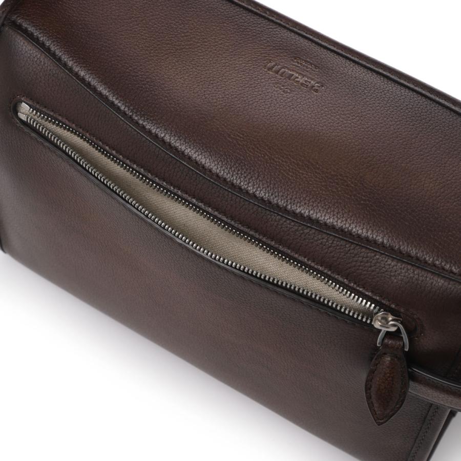 BERLUTI メッセンジャー レザー　ベネチアレザー　アイスブラウン Berluti（ベルルッティ） ショルダーバッグ MORNING ON STRAP