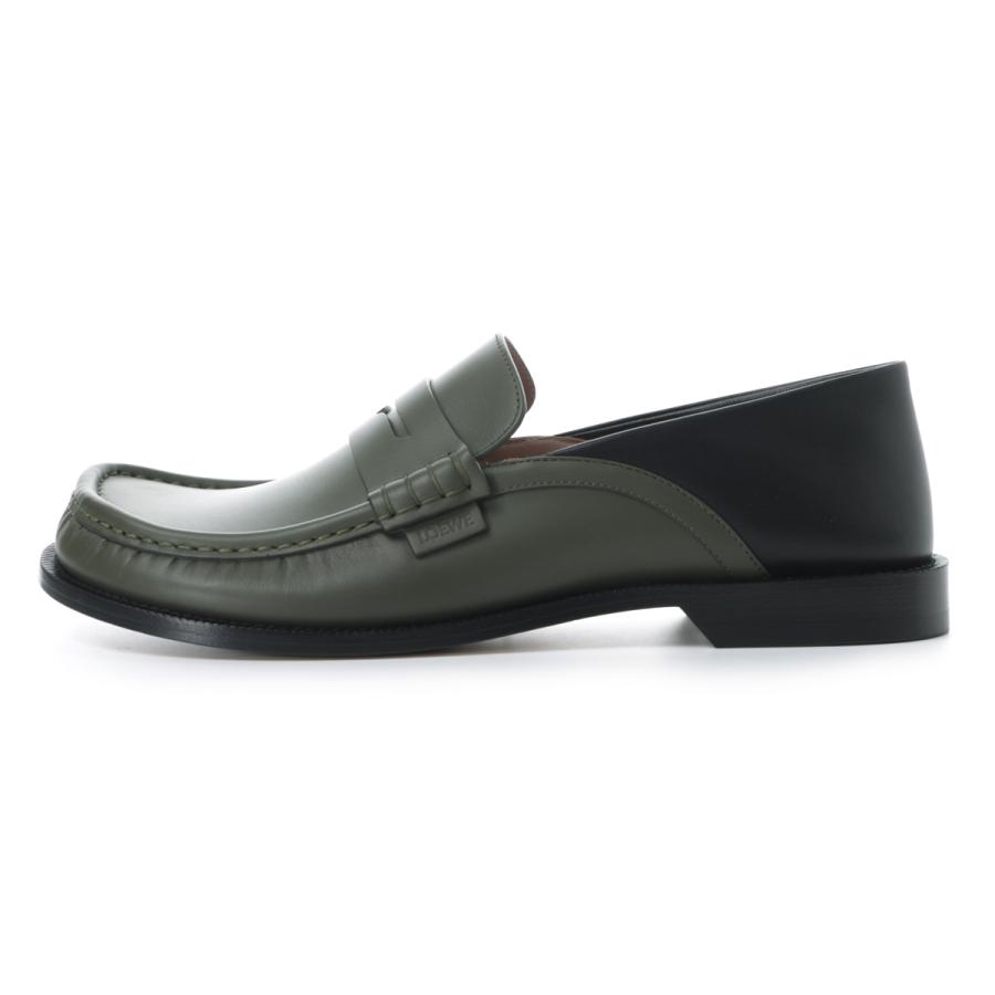 ロエベ LOEWE ローファー CAMPO FLAP BACK LOAFER カンポ フラップバック 大きいサイズあり グリーン メンズ m816290x47-4382の画像