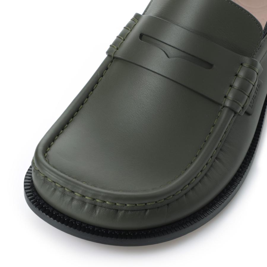 ロエベ LOEWE ローファー CAMPO FLAP BACK LOAFER カンポ フラップバック 大きいサイズあり グリーン メンズ m816290x47-4382の画像