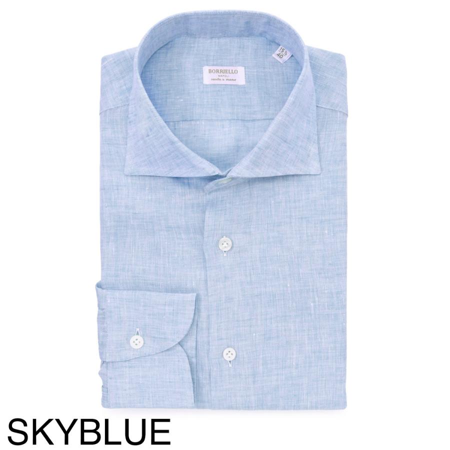 ボリエッロ BORRIELLO ワイドカラー リネンシャツ MARECHIARO SLIM FIT