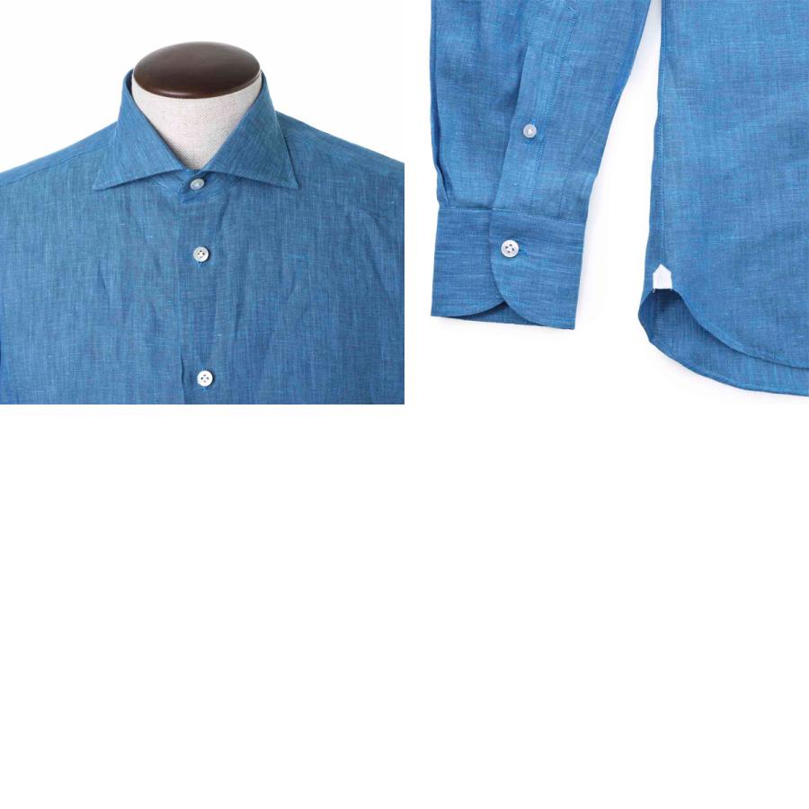 ボリエッロ BORRIELLO ワイドカラー リネンシャツ MARECHIARO SLIM FIT