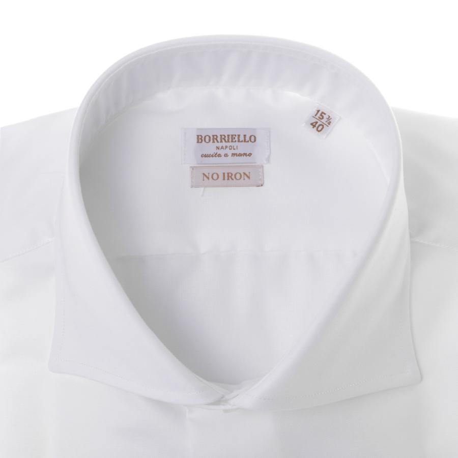 ボリエッロ BORRIELLO ワイドカラー シャツ MARECHIARO SLIM FIT セミワイドカラー フレンチカラー ホワイト メンズ marechiaro-15005-3の画像