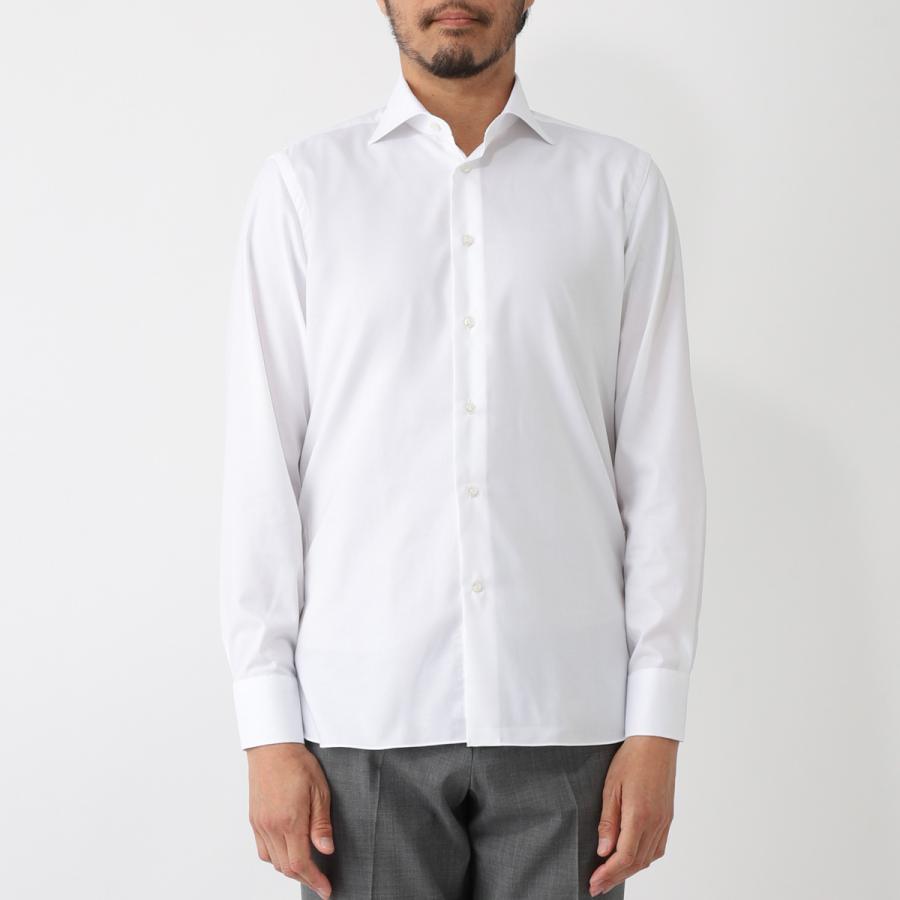 ボリエッロ BORRIELLO ワイドカラー シャツ MARECHIARO SLIM FIT セミワイドカラー フレンチカラー ホワイト メンズ marechiaro-15005-3の画像