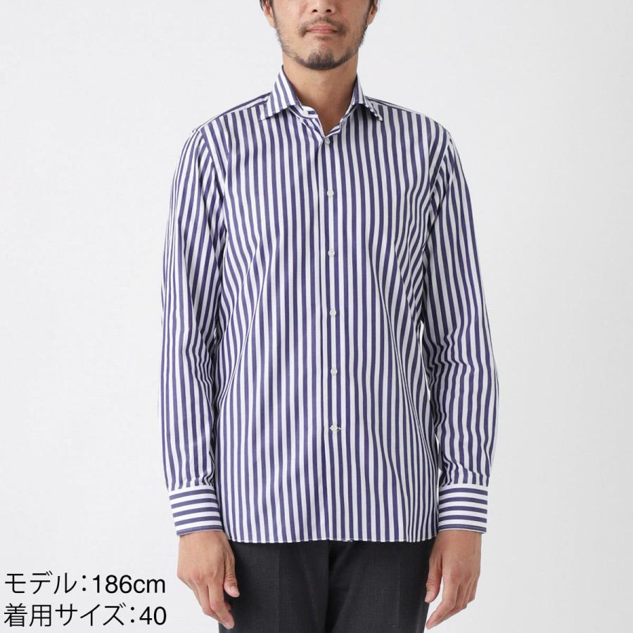 ボリエッロ BORRIELLO ワイドカラーシャツ MARECHIARO SLIM FIT ブルー