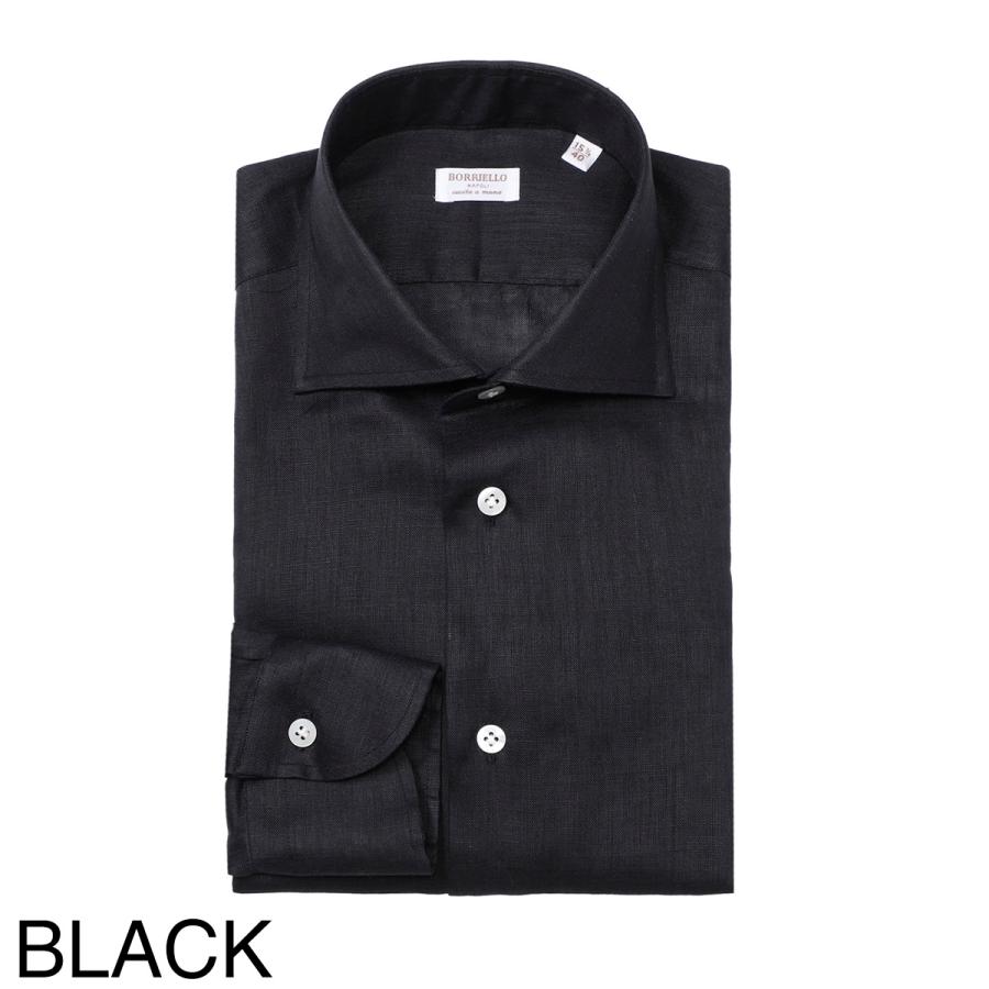 ボリエッロ BORRIELLO ワイドカラー リネンシャツ MARECHIARO SLIM FIT 