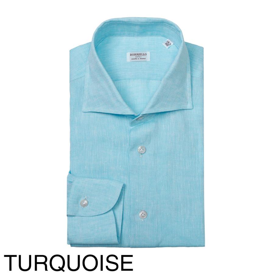 ボリエッロ BORRIELLO ワイドカラー リネンシャツ MARECHIARO SLIM FIT 
