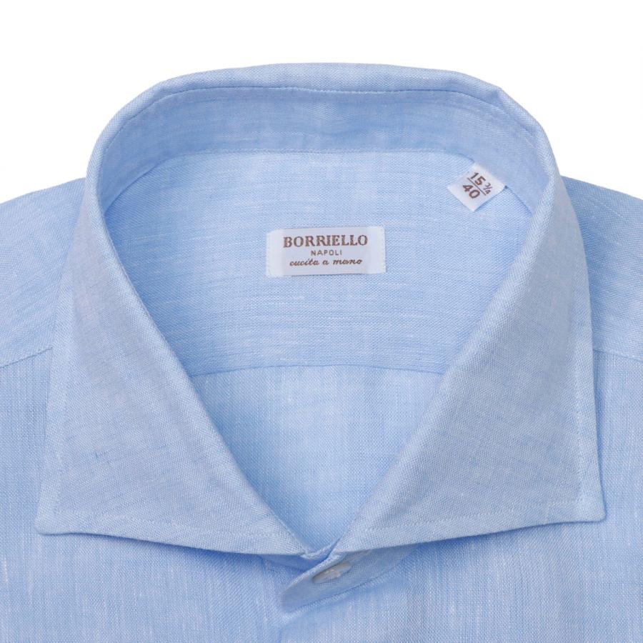 ボリエッロ BORRIELLO ワイドカラー リネンシャツ MARECHIARO SLIM FIT