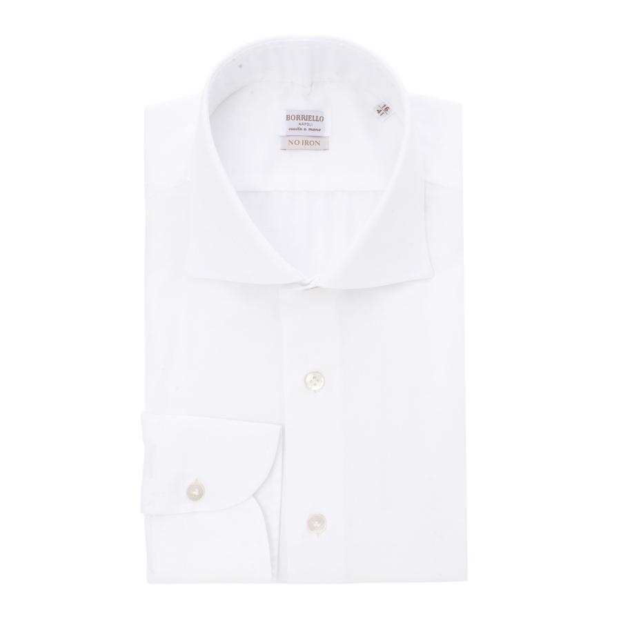 ボリエッロ BORRIELLO ワイドカラー シャツ MARECHIARO SLIM FIT セミワイドカラー フレンチカラー ホワイト メンズ marechiaro-22000-5の画像