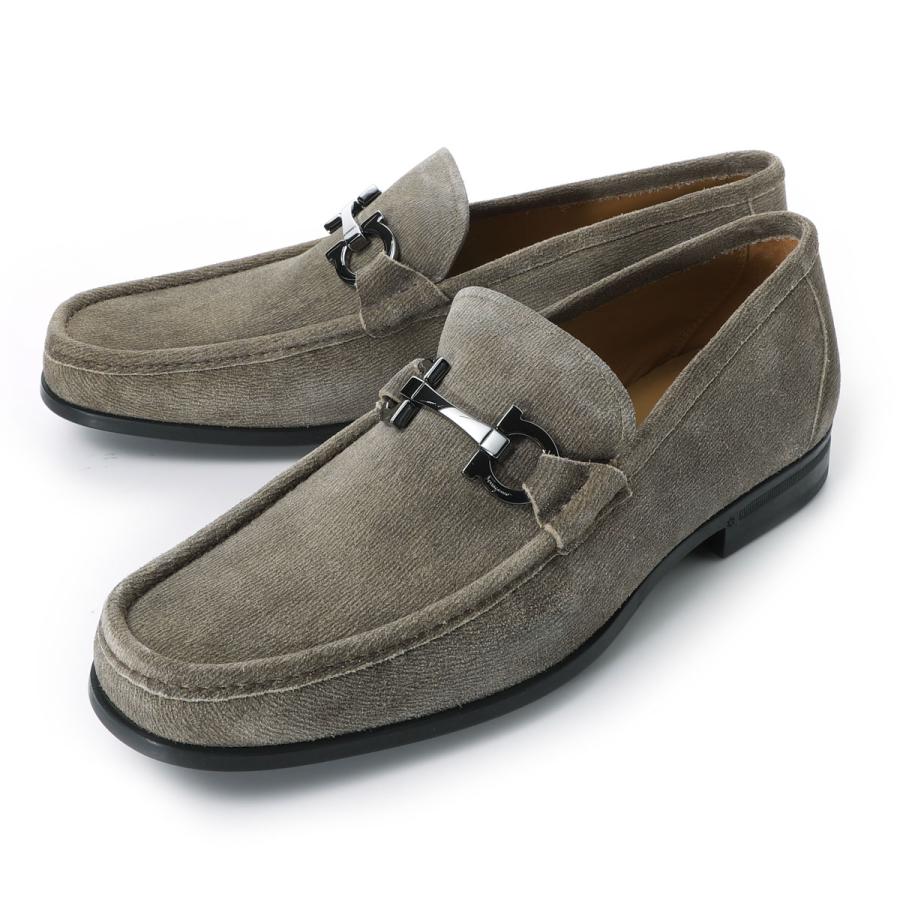 フェラガモ FERRAGAMO ローファー GRANDIOSO 2 大きいサイズあり グレー メンズ grandioso-029457-789601-safari-newbiscottoの画像
