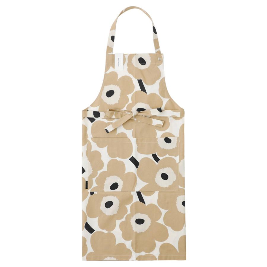 エプロン 母の日 マリメッコ marimekko UNIKKO ベージュ『ネコポス対応(2点まで)』（Yahoo!・モダンブルーYahoo!店）