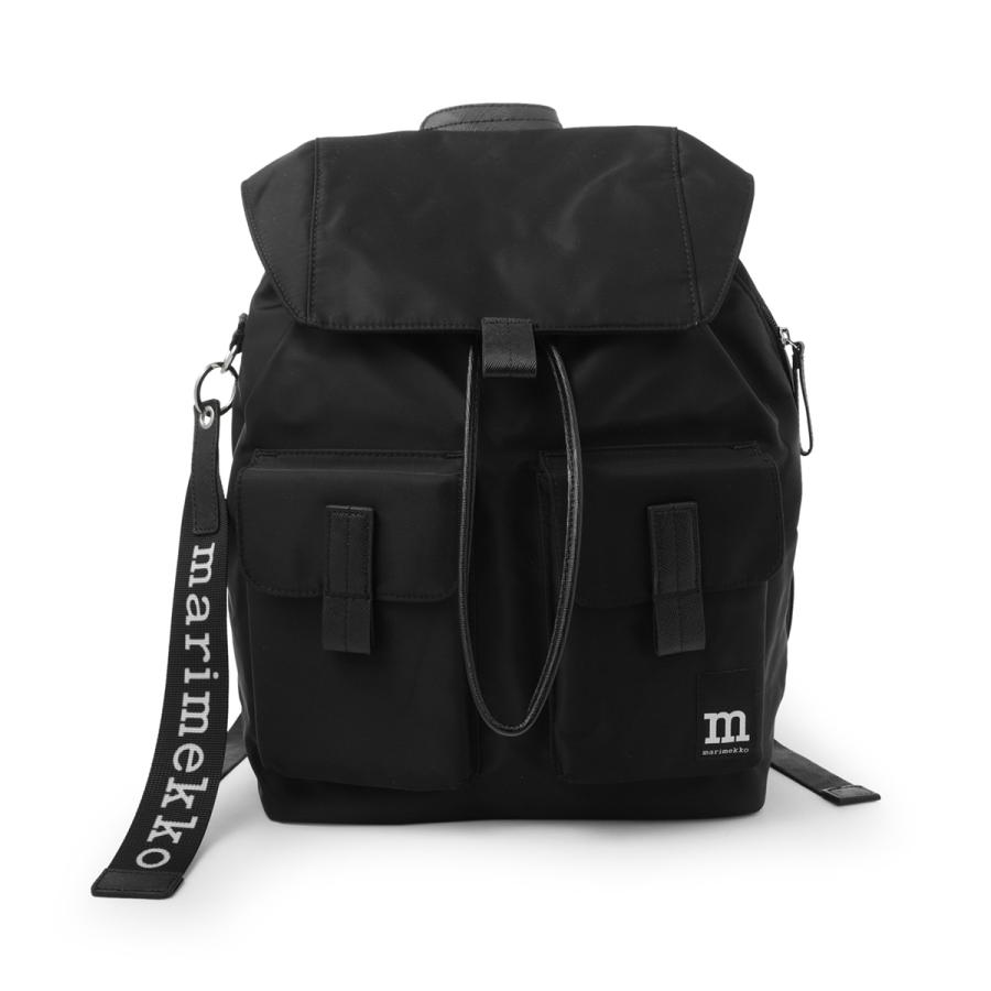マリメッコ marimekko バックパック Everything Backpack L Solid リュックサック ブラック レディース 091198-009の画像