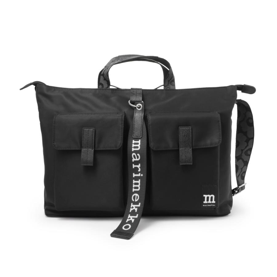 マリメッコ marimekko ショルダーバッグ 3WAY EVERYTHING MESSENGER SOLID ブラック レディース 092327-009の画像