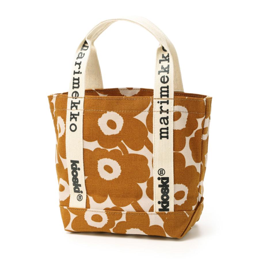 #新品同様marimekko マリメッコ ミニトート ロゴ ブラウン 人気カラー marimekko（マリメッコ） トートバッグ CARRIER MINI MINI UNIKKO
