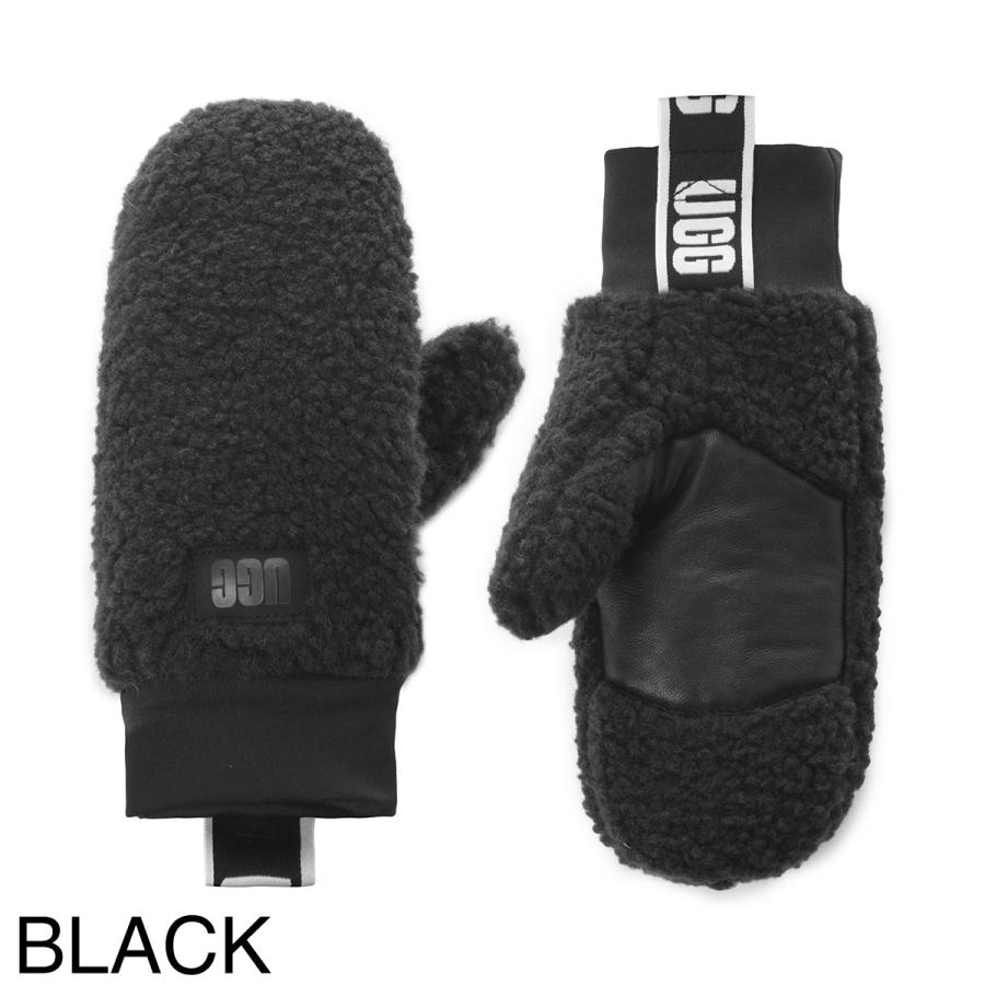 即購入可 新品未使用 UGG ブラック ミトン UGG Australia（アグオーストラリア） 手袋 W UGGfluff MITTEN WITH