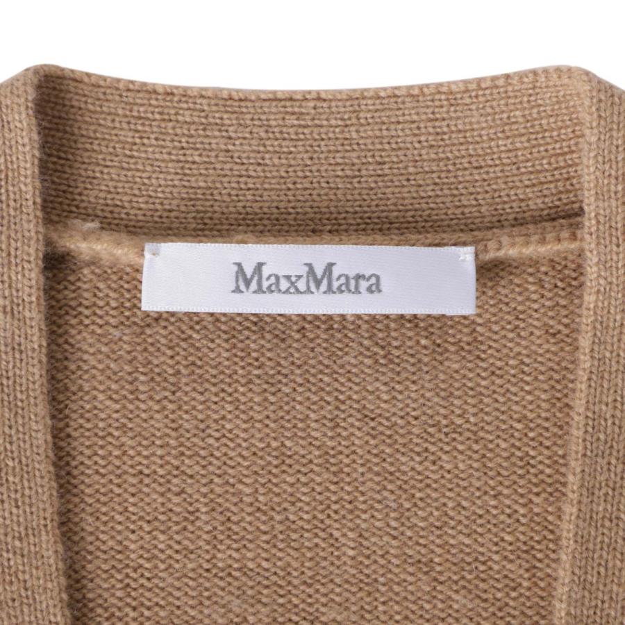 マックスマーラ Max Mara Vネック カーディガン VILLAR ブラウン レディース 2421346052600-025の画像