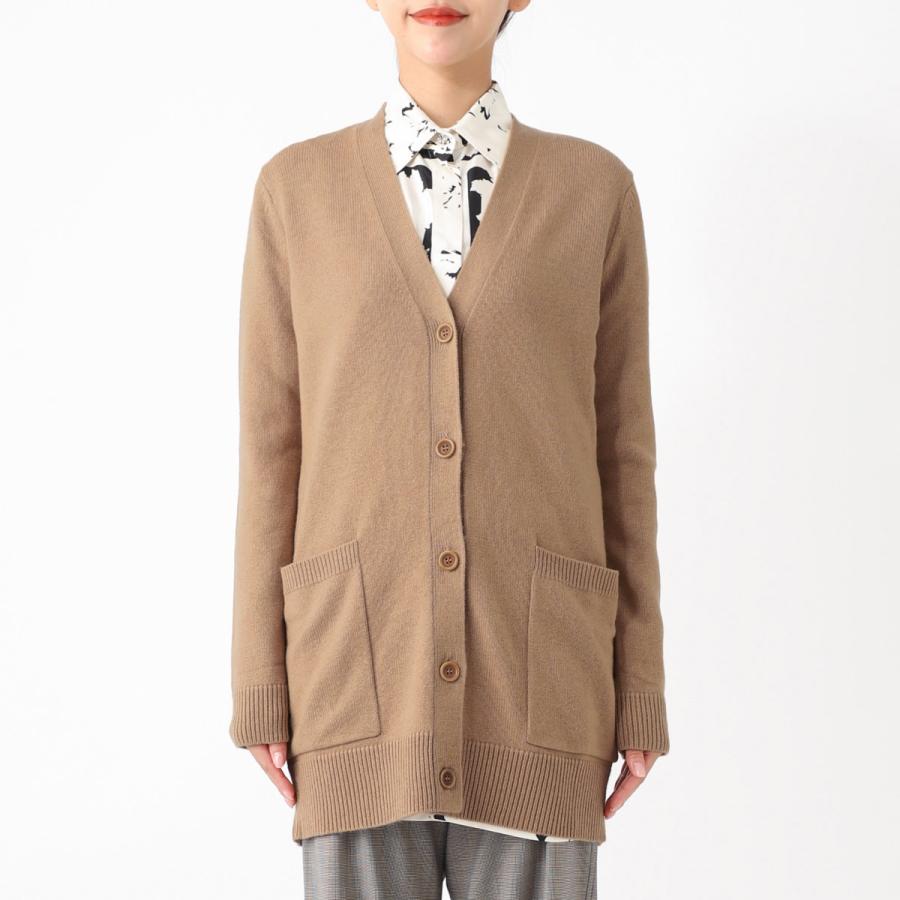 マックスマーラ Max Mara Vネック カーディガン VILLAR ブラウン レディース 2421346052600-025の画像