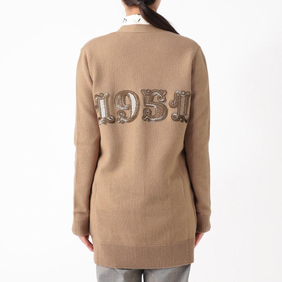 マックスマーラ Max Mara Vネック カーディガン VILLAR ブラウン レディース 2421346052600-025の画像