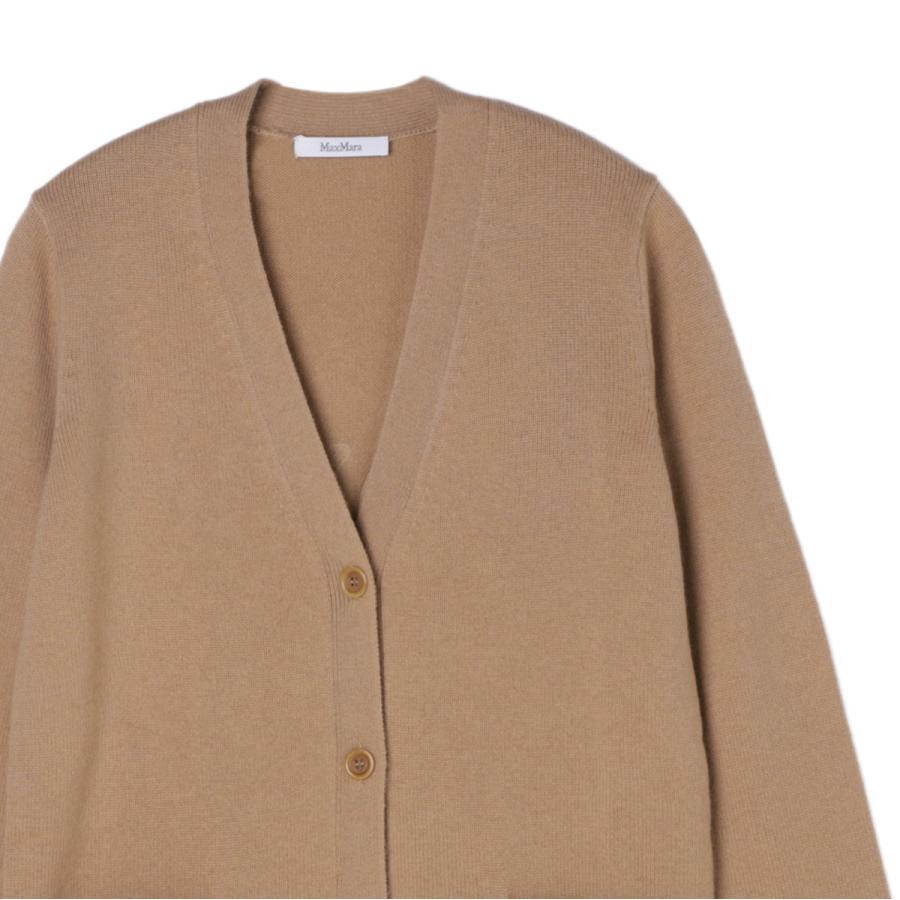 マックスマーラ Max Mara Vネック カーディガン VILLAR ブラウン レディース 2421346052600-025の画像