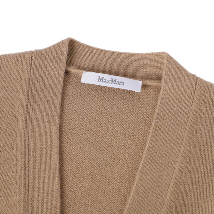 マックスマーラ Max Mara Vネック カーディガン VILLAR ブラウン レディース 2421346052600-025の画像