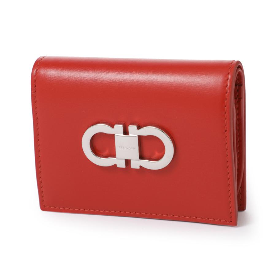 FERRAGAMO フェラガモ 2つ折り財布 小銭入れ付き DOUBLE GANCIO