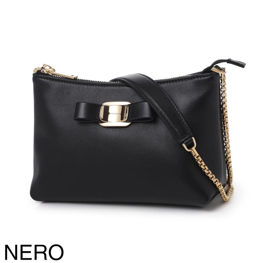 美品 フェラガモ ミニ ショルダーバッグ 本革 ブラック 黒 FERRAGAMO（フェラガモ） ショルダーバッグ ミニバッグ レディース