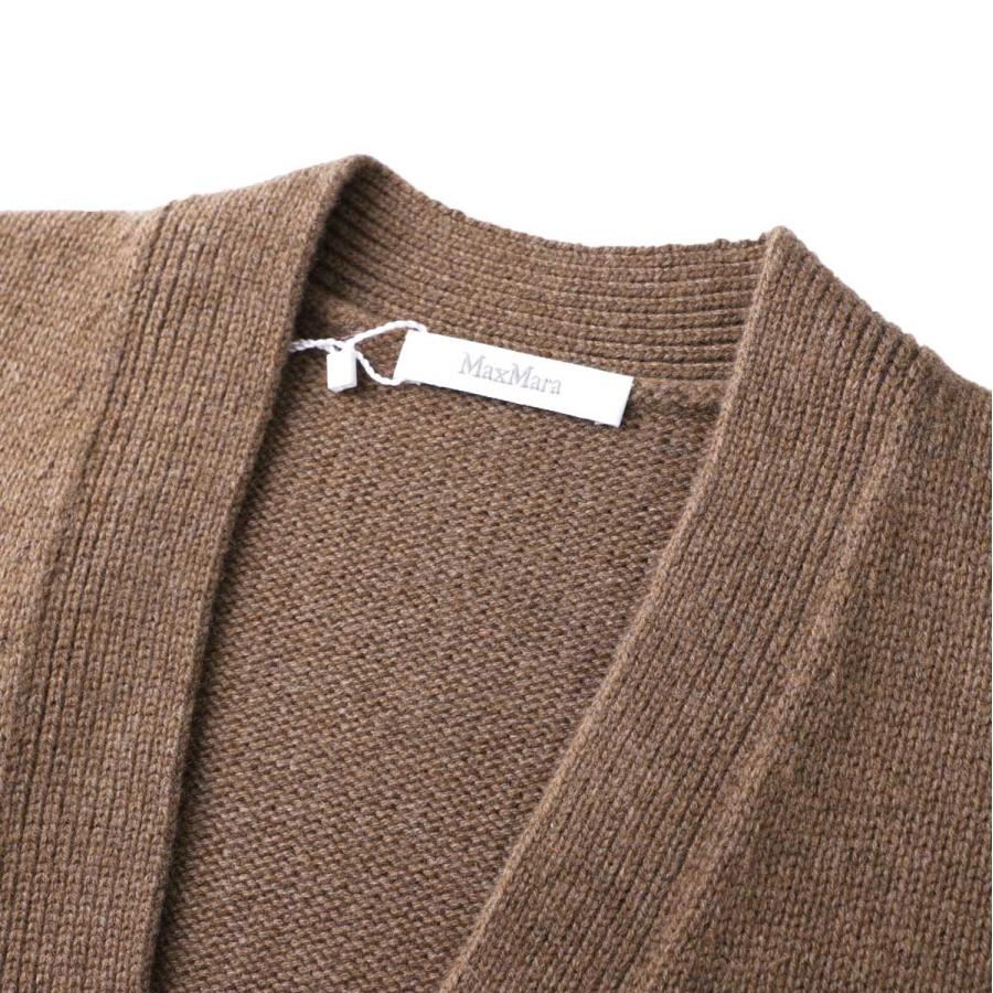 マックスマーラ Max Mara Vネック カーディガン SABBIA ブラウン 